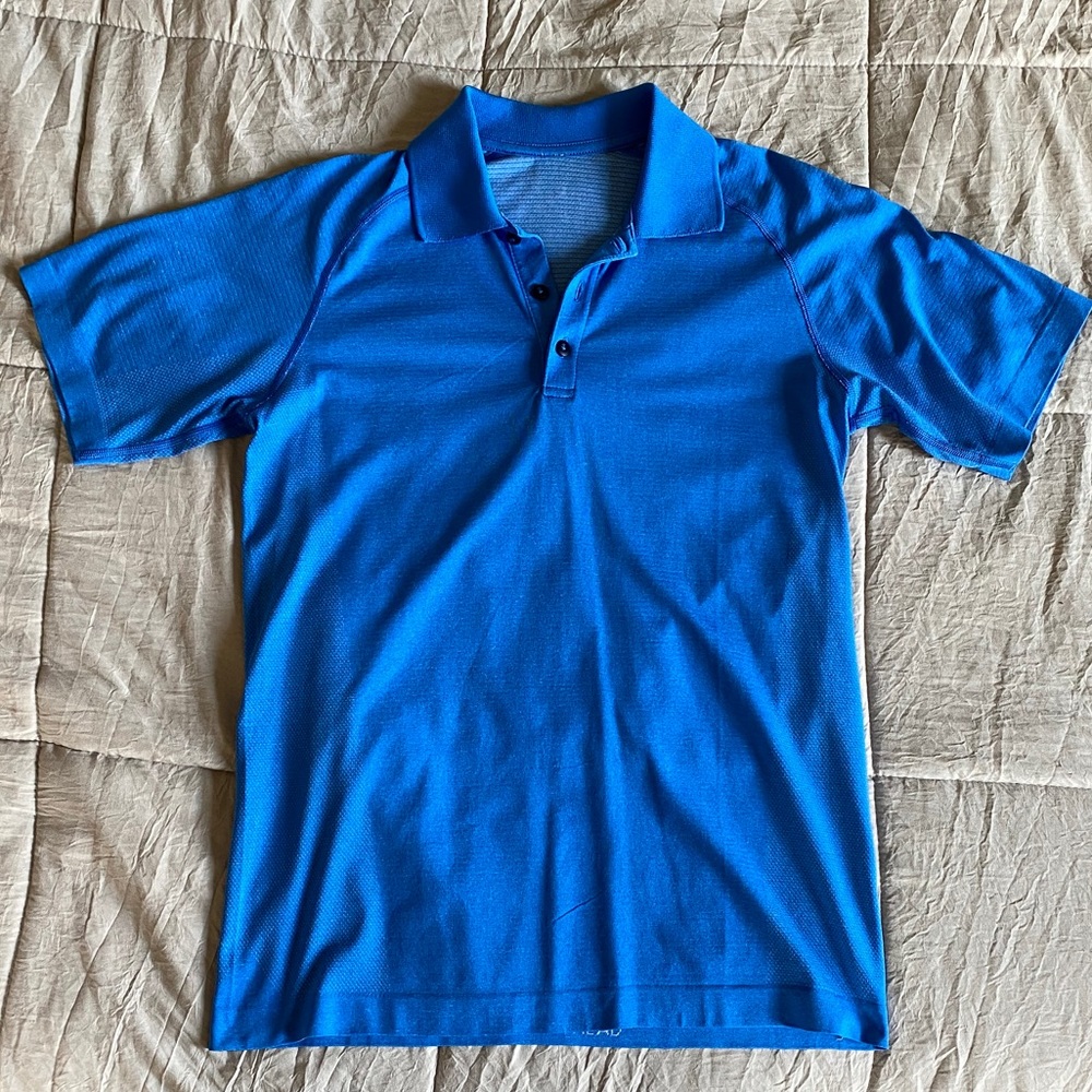 Blue Lululemon Quarter Button Shirt